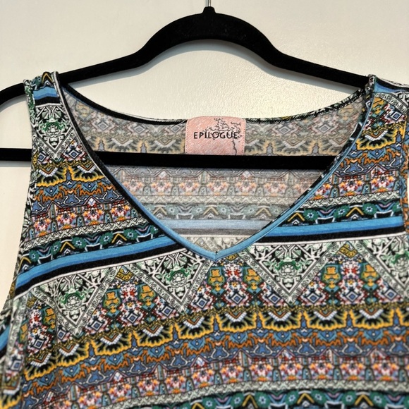 Epilogue Women’s XL Multicolor Paisley Sleeveless Flowy Stretch Tank Top. - Picture 8 of 8